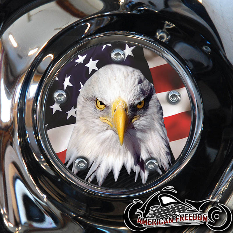 Custom Timing Cover - Eagle Flag